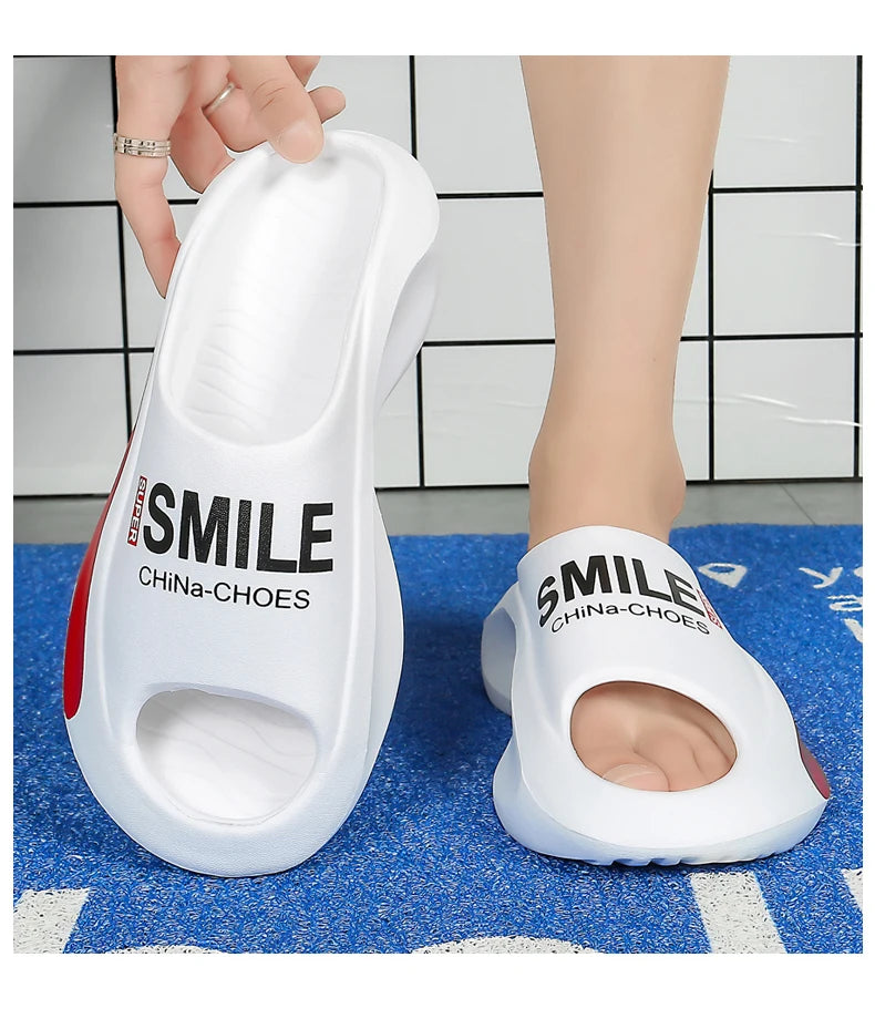 Me slippers Massaging Rubber sandals Thick Bottom Soft EVA Non-slip Women's home slippers summer beach shoes flip flops for men