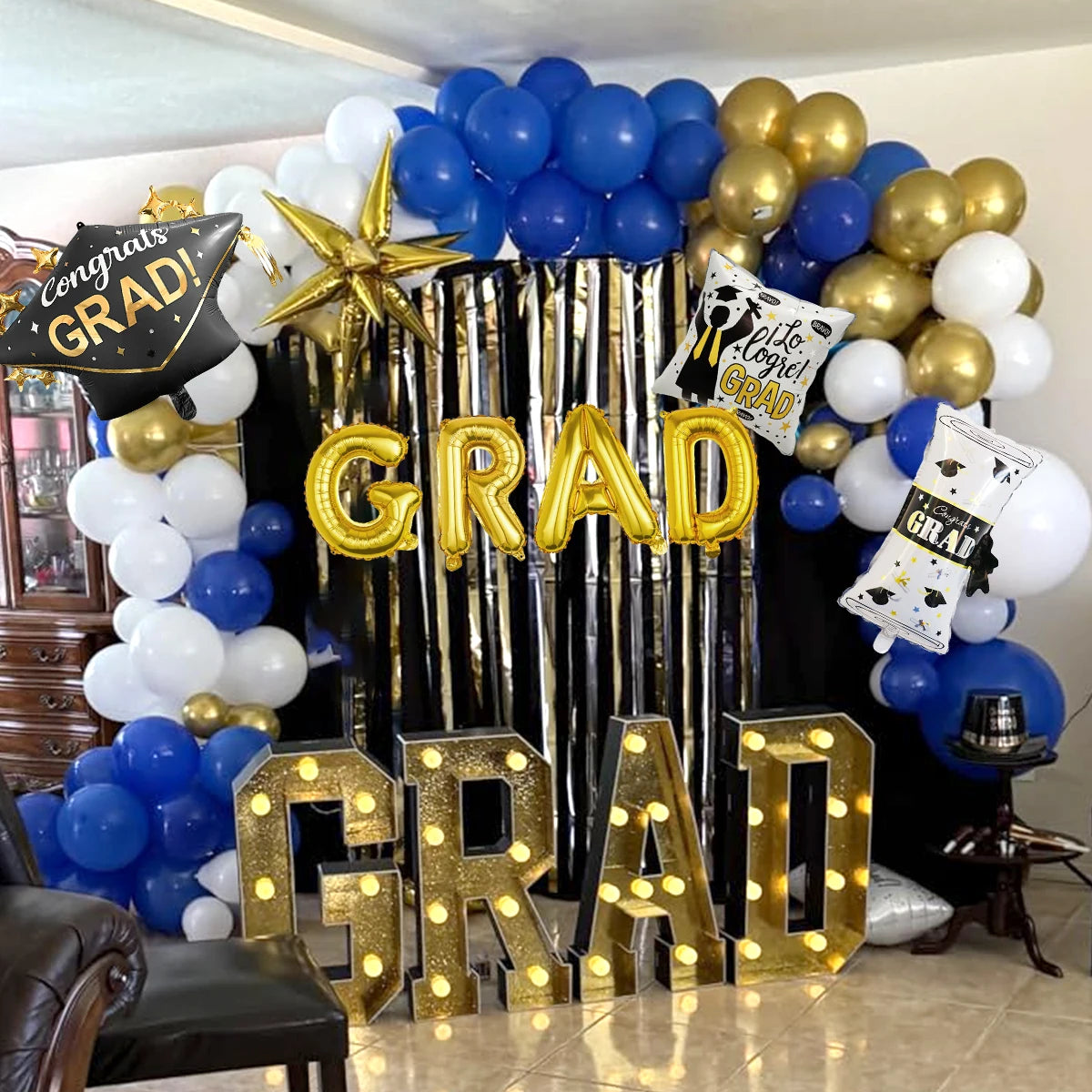 110pcs Graduation Balloon Arch Kit,Class of 2026 Prom,Celebration,Graduation Decorations;Graduation Season Photo Backdrop Decor