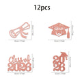 12pcs 2026 Graduation Cake Toppers Graduation Theme Party Picks with Diploma Grad Cap Graduation Party Celebration Decorations
