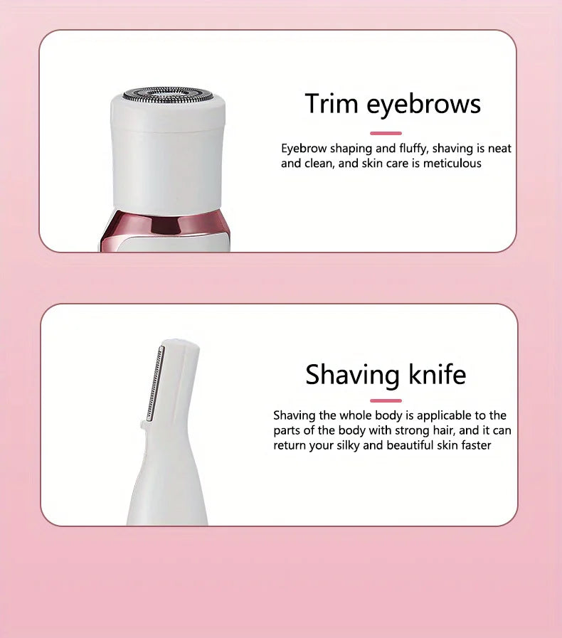 4 In 1 Electric Lady Shaver, Body Hair Removal Epilator, Painless Cordless Trimmer Razor, Gifts For Women