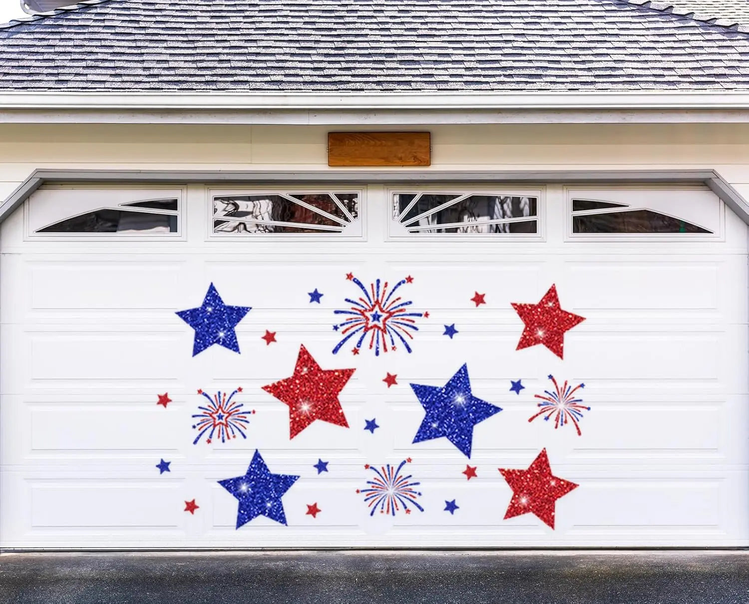 24 Patriotic Theme Garage Door Magnets, 4th of July Magnetic Fridge Sticker, 250th Independence Day Family Pie Decoration