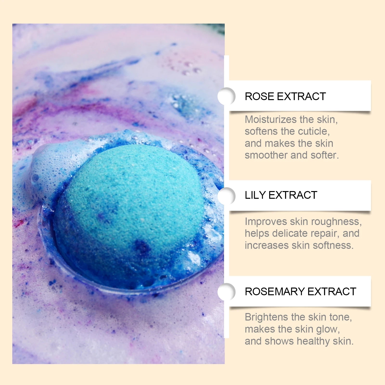 Floral Bath Bomb Set - Gentle Cleansing & Moisturizing, Long-Lasting Fragrance, Luxurious & Comfortable Bath Experience