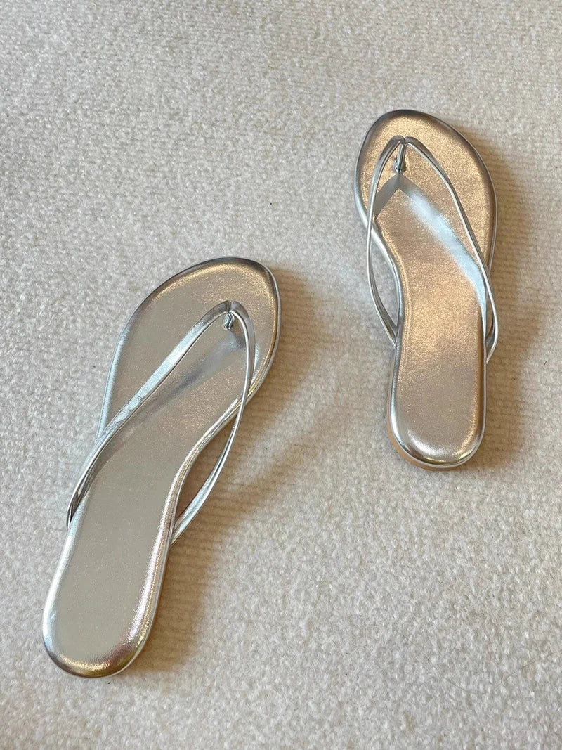 Summer Women Flip Flops Fashion Outside European American Travel Vacation Clip-on Casual Slippers Flat Beach Shoes