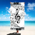 Music-Themed Beach Towel: Ideal for Beach & Music Lovers Suitable for towels, bath towels, beach towels