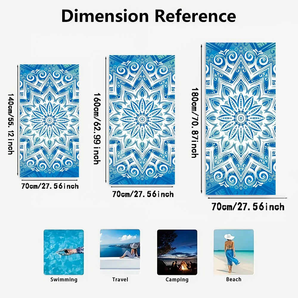 Exquisite Shark-Patterned Beach Towel for Summer Fun! Suitable for towels, bath towels, beach towels