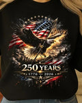 Patriotic Eagle and Flag 250 Years 1776-2026 4th of July T-Shirt for Men Women Couple T-shirt