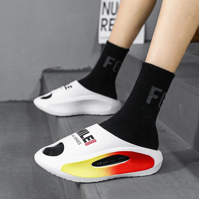 Me slippers Massaging Rubber sandals Thick Bottom Soft EVA Non-slip Women's home slippers summer beach shoes flip flops for men