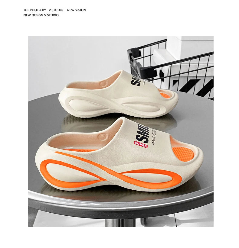 Fashion Men's Slippers Indoor Outdoor Sandals Beach Comfortable Slides Men Casual Shoes Flip-flops Women House Outdoor Slippers
