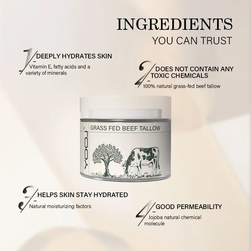 Whipped Beef Tallow Balm Cream Deep moisturizing milk face cream recommended by experts