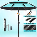 New Version Fishing Umbrella with Mechanical Arm Adjustment Big Beach Umbrella Outdoor Sunshade Protector 2.4-2.6M Large Parasol