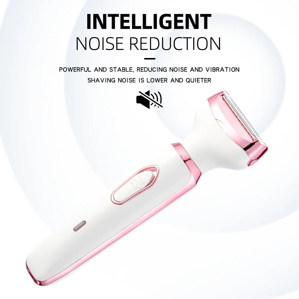 4 In 1 Electric Lady Shaver, Body Hair Removal Epilator, Painless Cordless Trimmer Razor, Gifts For Women