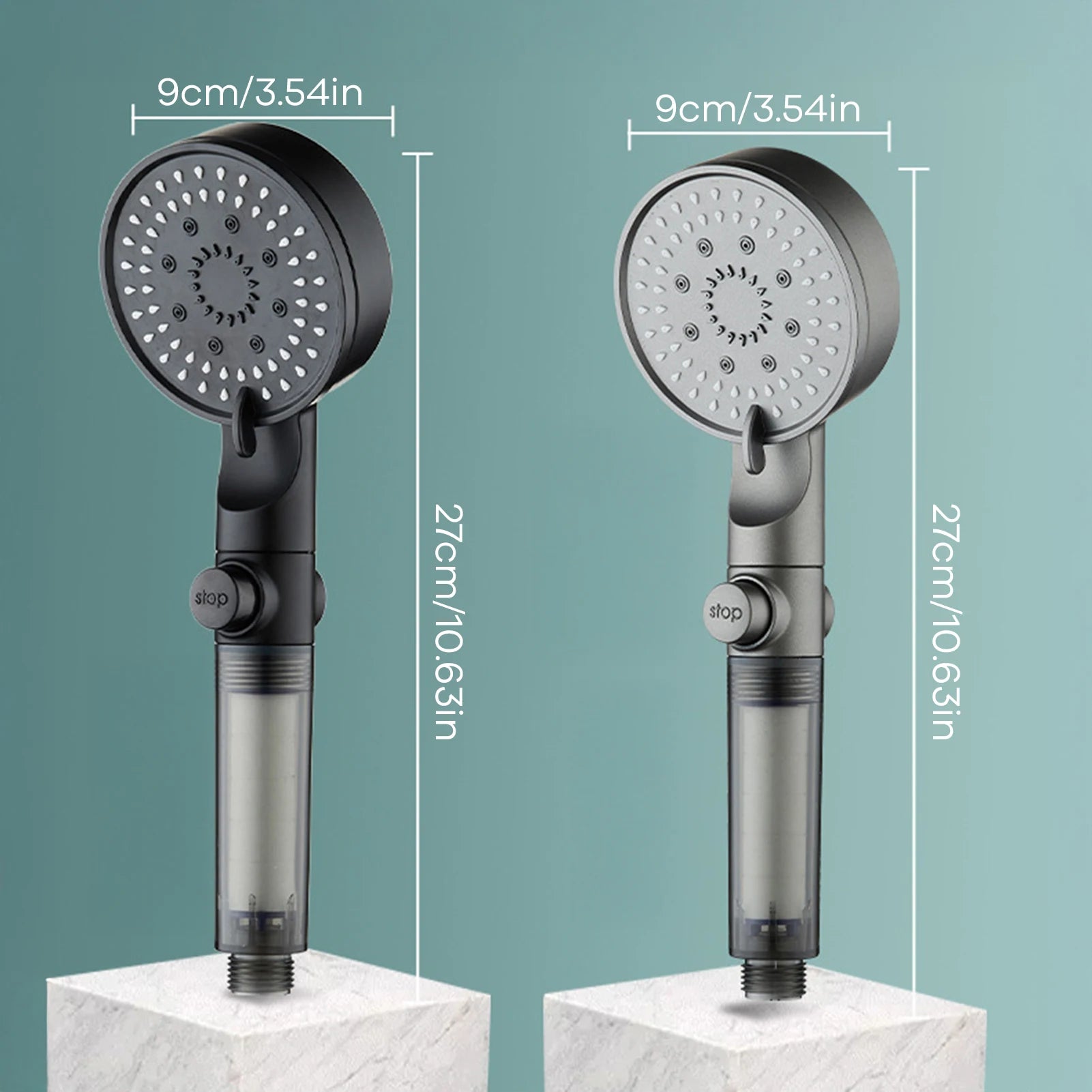Bathroom Hand Held Shower Head Water Saving  Pressure Shower Device for Cleaning Tile Corner Toilet