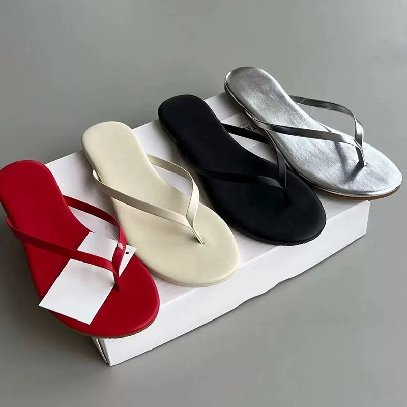 Summer Women Flip Flops Fashion Outside European American Travel Vacation Clip-on Casual Slippers Flat Beach Shoes