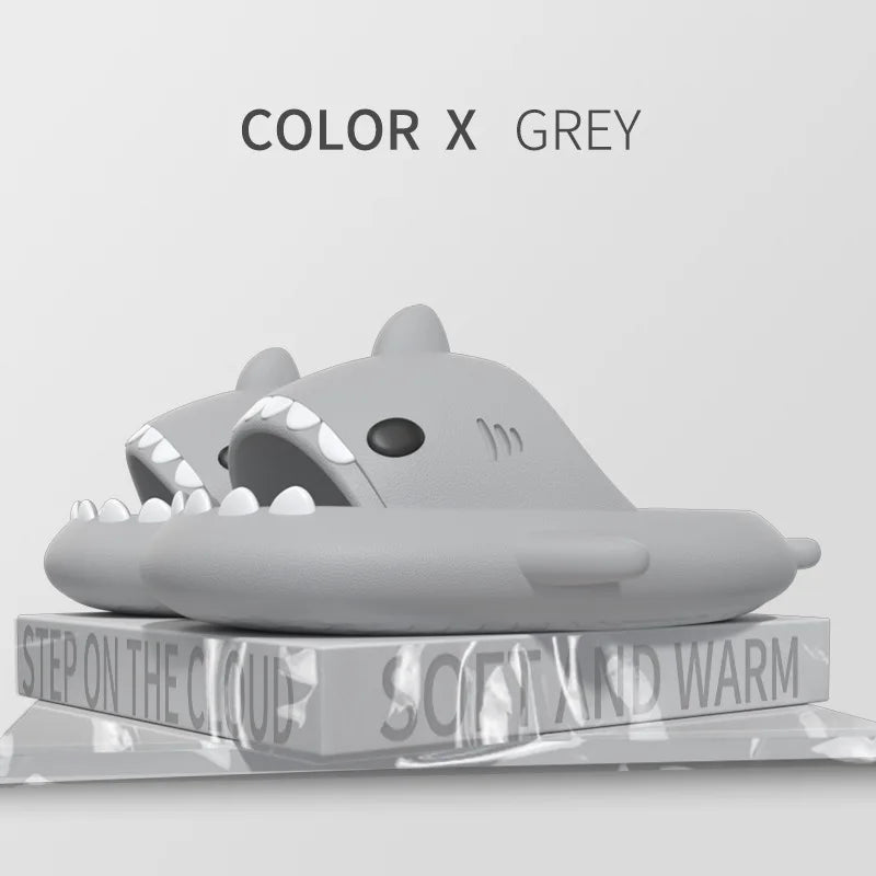 Cute Summer Shark Slippers Women Shark Slides Men Home Bathroom Sandals Kids Casual Anti-skid EVA Shoes Couple Funny Flip Flops
