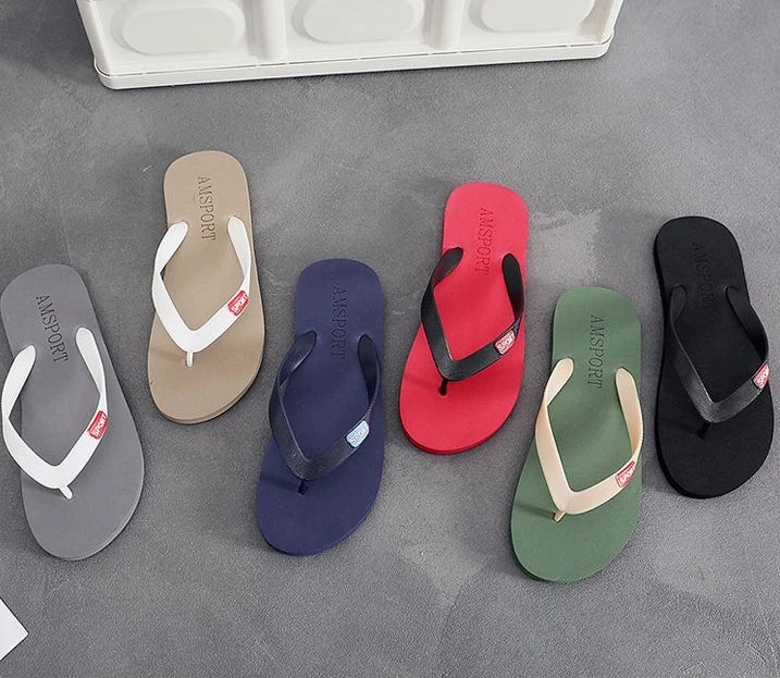 Soft Sabot Slippers for Men Walk Around Home Shiatsu House Flip Flops Flat Indoor Sandals Man Beach Shoes Bathroom Trend 2025