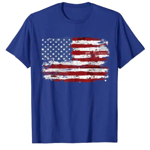 American Flag USA United States of America US 4th of July T-Shirt Funny Patriotic Graphic Tee Top Short Sleeve Men Women Clothes