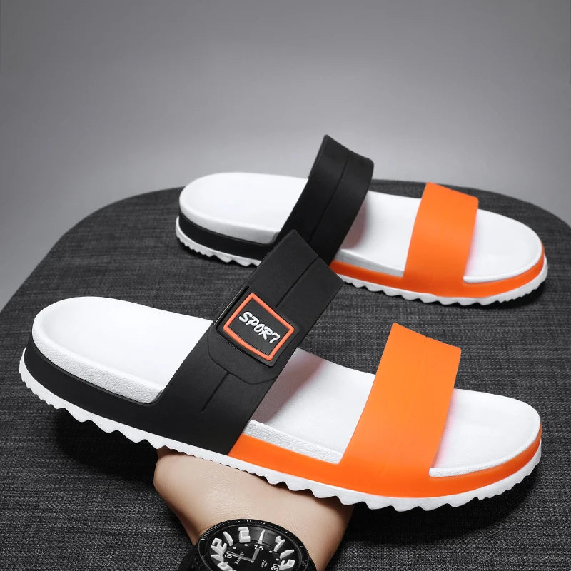 Fashion Men's Slippers Indoor Outdoor Sandals Beach Comfortable Slides Men Casual Shoes Flip-flops Mens Non-slip Home Slippers
