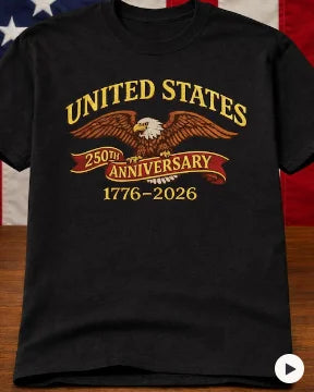 Patriotic Eagle and Flag 250 Years 1776-2026 4th of July T-Shirt for Men Women Couple T-shirt