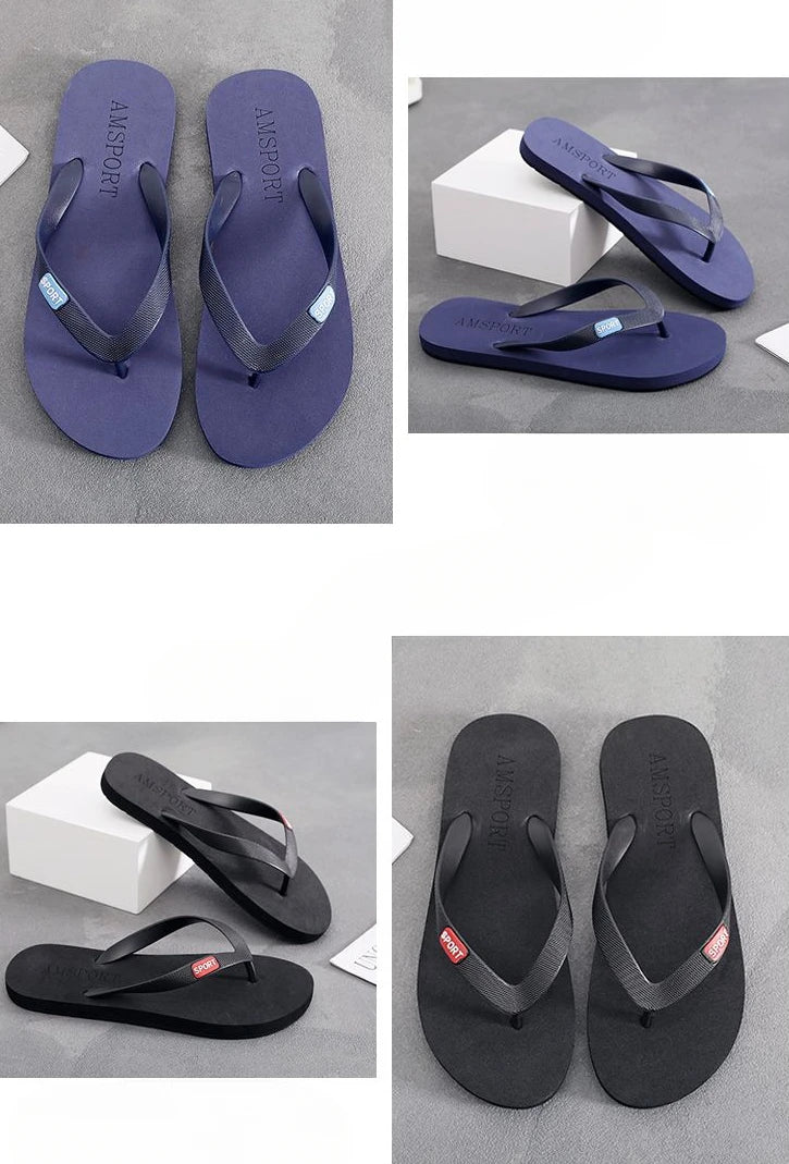 Soft Sabot Slippers for Men Walk Around Home Shiatsu House Flip Flops Flat Indoor Sandals Man Beach Shoes Bathroom Trend 2025